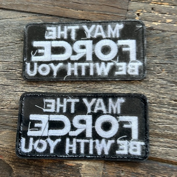 NEW - 2 Star Wars Patches - May the Force Be With You - Picture 2 of 3